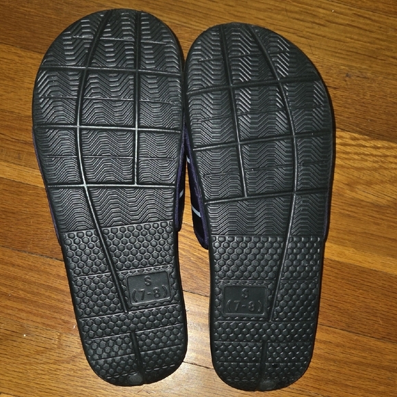 Purple and Black Slide Sandals - Picture 3 of 3